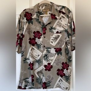 Caribbean Joe Let Go Hawaiian Shirt‎ Men’s Large